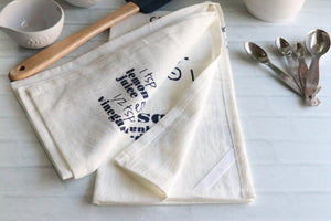 Flour Sack Towel - Kitchen Conversions, Cobalt Blue
