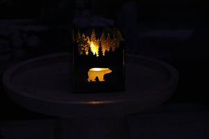 Candle Holder Box - Bear Treeline Morning Light
