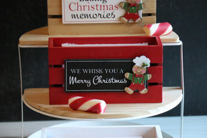 Wood Crate Christmas Recipe Boxes