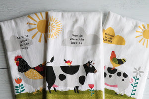 Dual Purpose Towel - Farm Charm, Cow