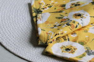 Dual Purpose Towel - Yellow Floral