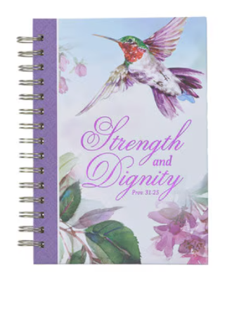 Spiral Journal - Strength and Dignity Purple Hummingbird