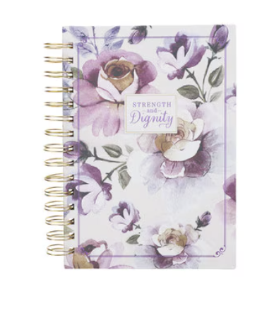 Spiral Journal - Strength and Dignity Purple Rose