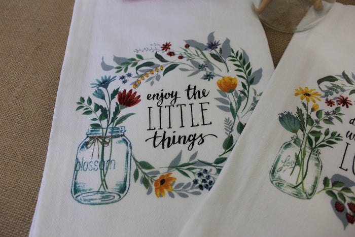 Flour Sack Towel - (Bloom Series) Enjoy The Little Things