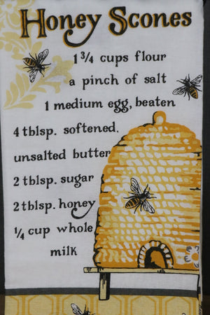 Flour Sack Towel - Honey Scones  Recipe