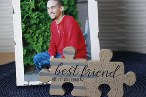 Plaque puzzle piece best friend and my other half