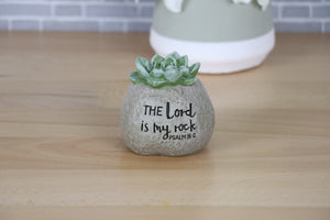 Boulder  Succulent The Lord is my Rock