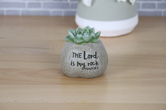 Boulder - Succulent, The Lord is my Rock