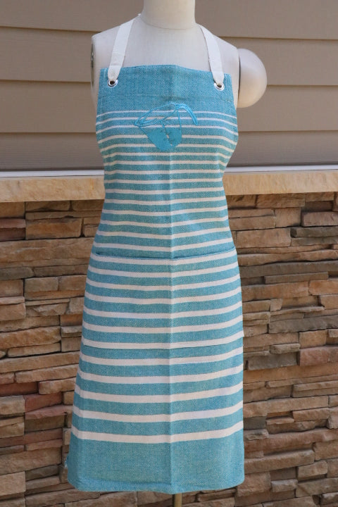 Apron - Cook's, Teal/Ivory