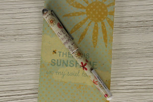 Rollerball Pen - Love The Moment, with flowers
