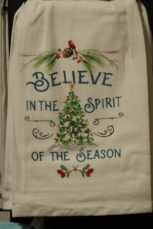 Flour Sack Towel - Believe in the Spirit of the Season