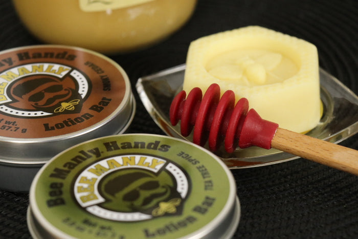 Bee Manly Hands Lotion Bar, 3 Fragrances