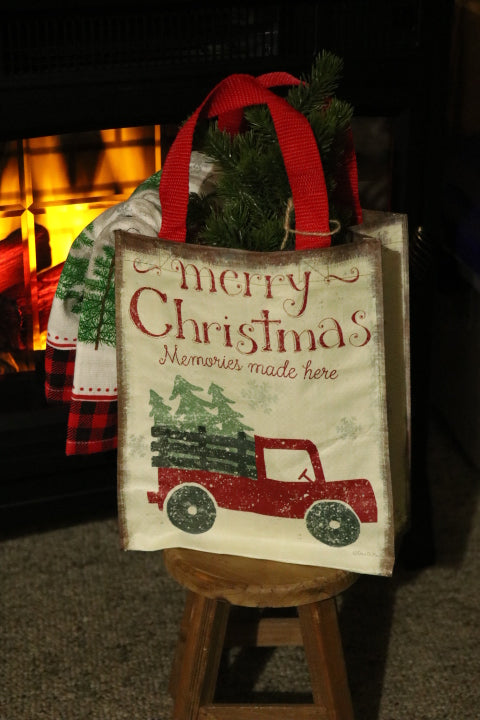 Tote Bag - Home for Christmas Gift Bag (Truck)