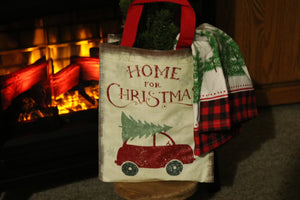 Tote Bag - Home for Christmas Gift Bag (Truck)