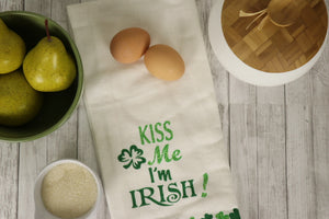 Kiss Me I'm Irish Tea Towel