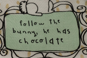 Follow the Bunny Tea Towel
