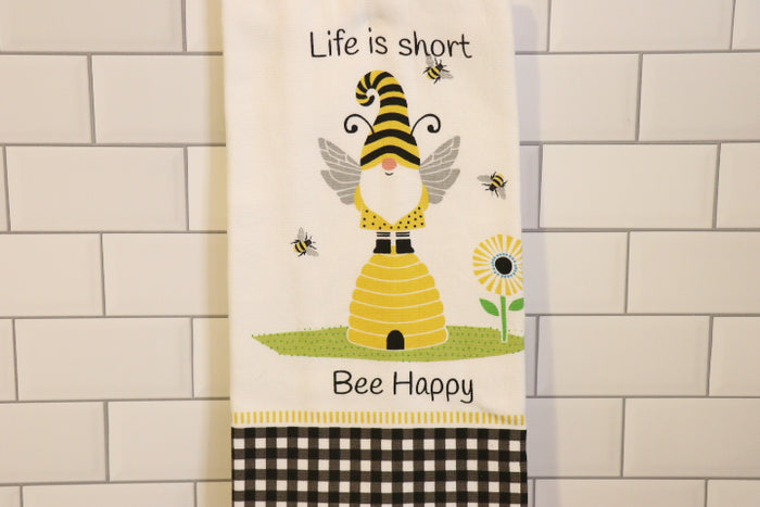 Dual Purpose Towel - Bee Happy