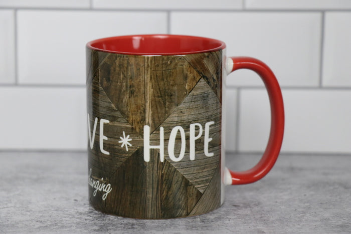 Coffee Mug - FAITH, LOVE, HOPE. . . Red
